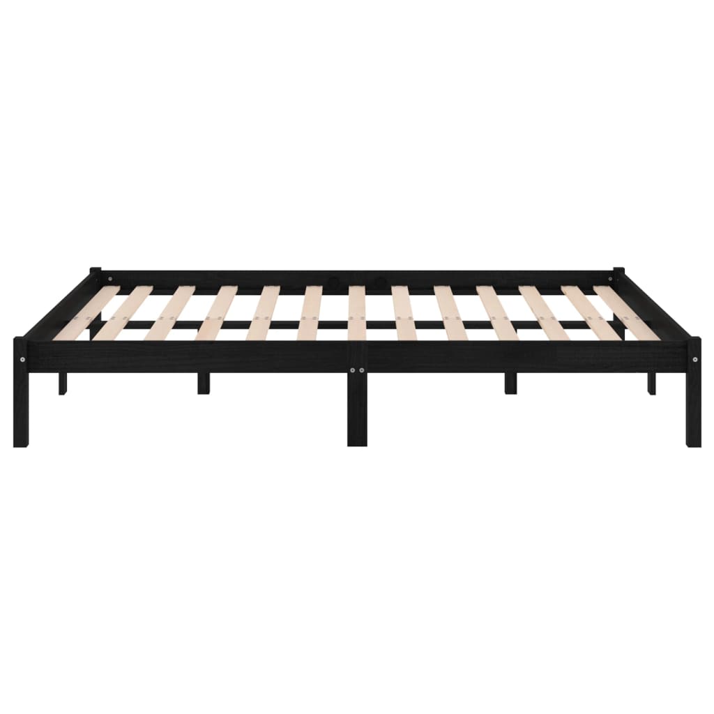 Sengeramme Svart Heltre Furu 200X200 Cm