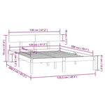 Sengeramme Hvit Heltre Furu 120X200 Cm