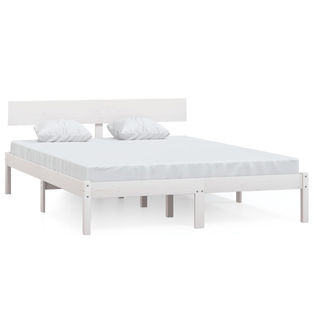 Sengeramme Hvit Heltre Furu 140X200 Cm