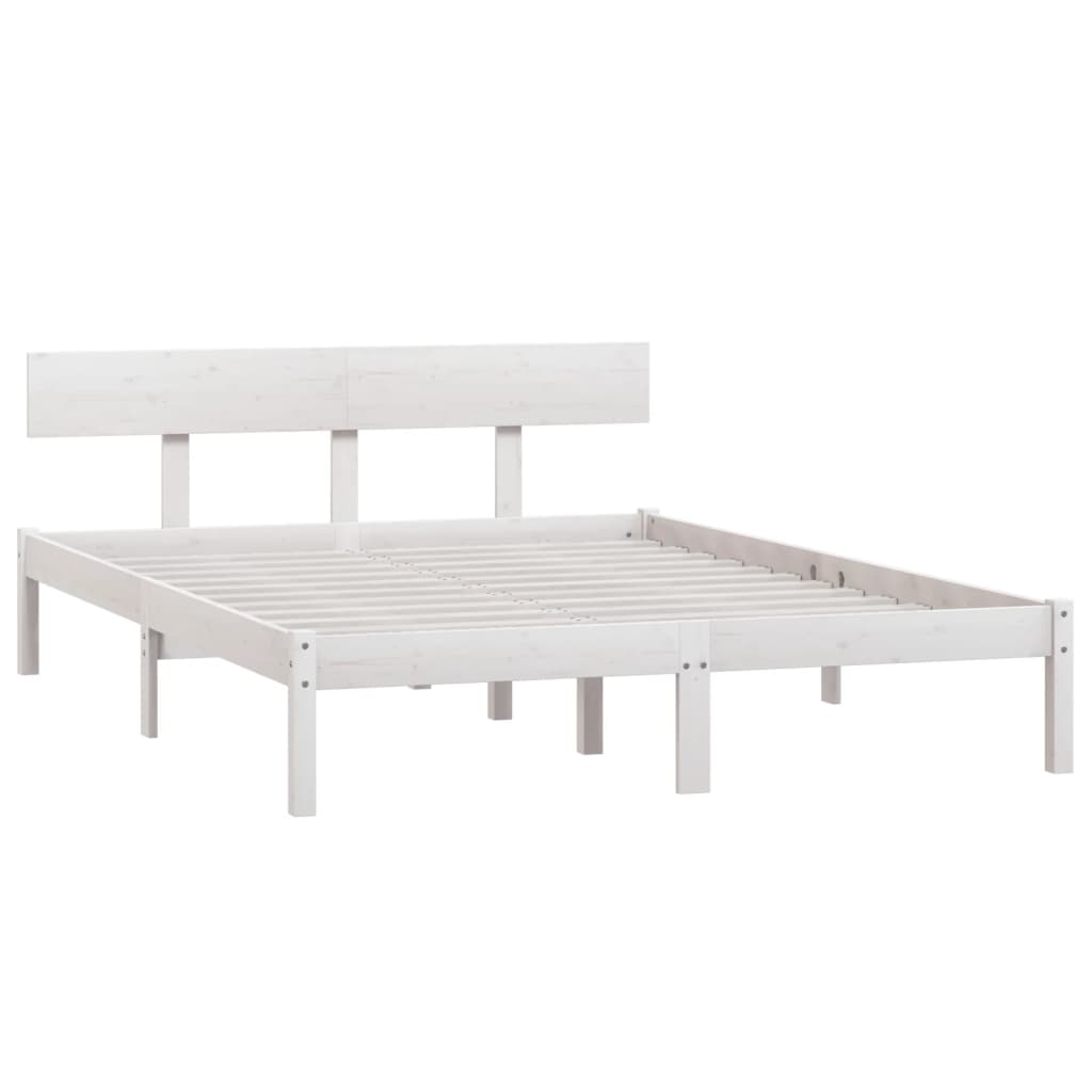 Sengeramme Hvit Heltre Furu 140X200 Cm
