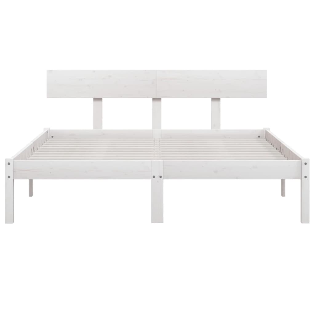 Sengeramme Hvit Heltre Furu 140X200 Cm