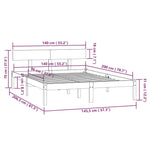 Sengeramme Hvit Heltre Furu 140X200 Cm