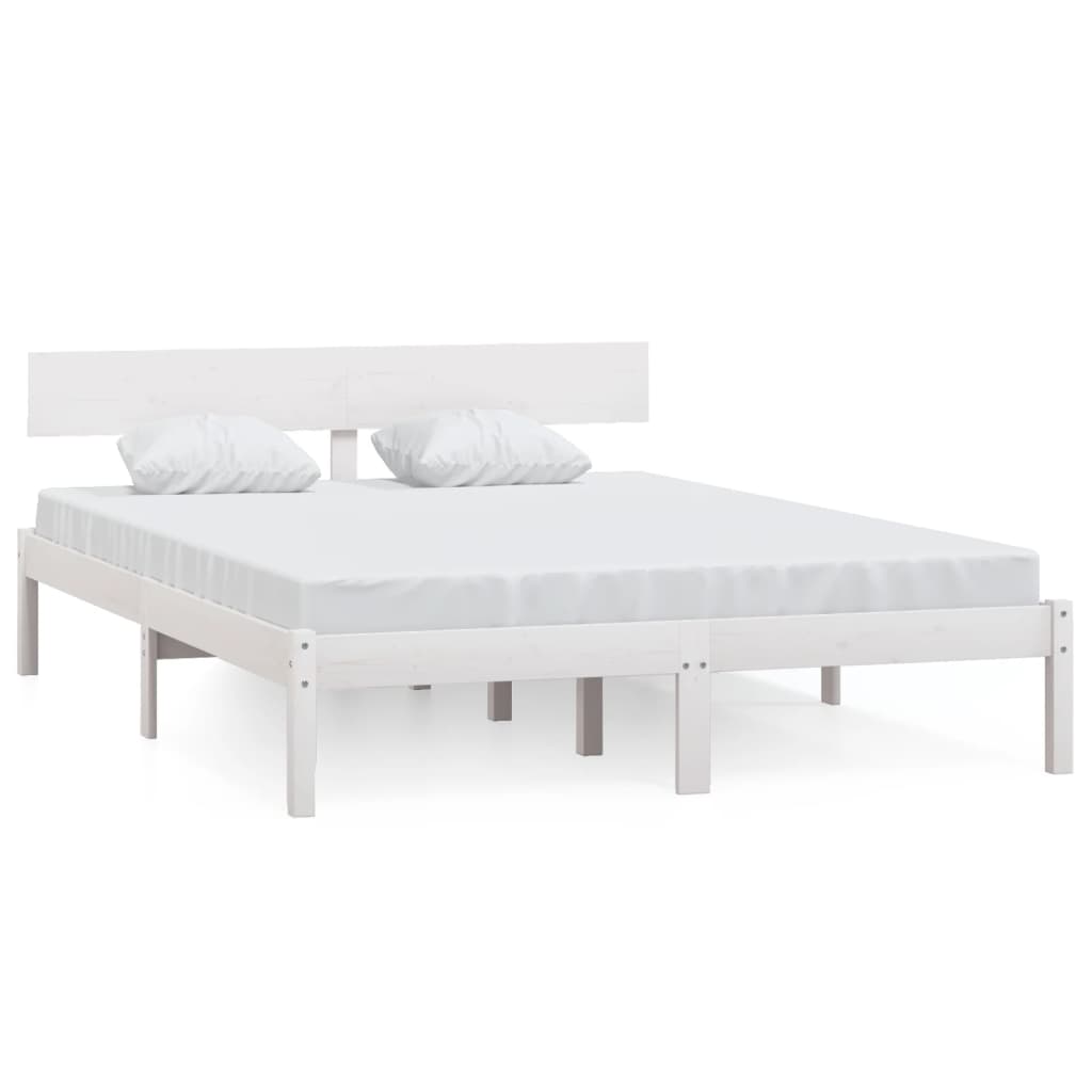 Sengeramme Hvit Heltre Furu 160X200 Cm
