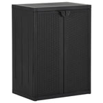 Oppbevaringsskap For Hage 65X45X88 Cm Pp Svart Rotting