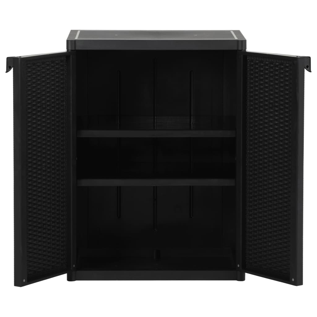 Oppbevaringsskap For Hage 65X45X88 Cm Pp Svart Rotting
