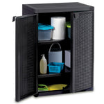 Oppbevaringsskap For Hage 65X45X88 Cm Pp Svart Rotting