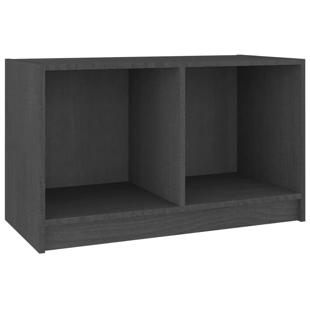 Tv-Benk Grå 70X33X42 Cm Heltre Furu