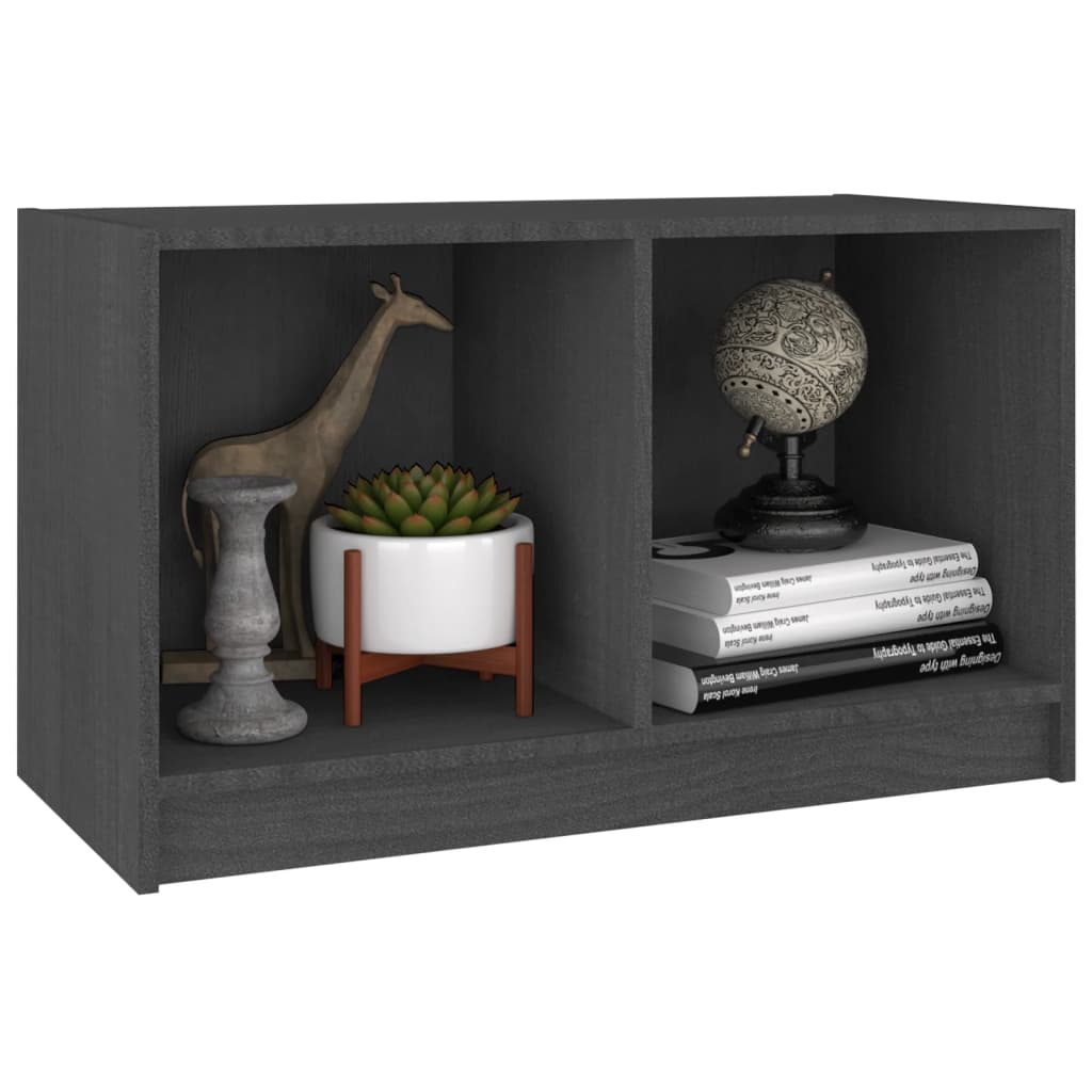 Tv-Benk Grå 70X33X42 Cm Heltre Furu