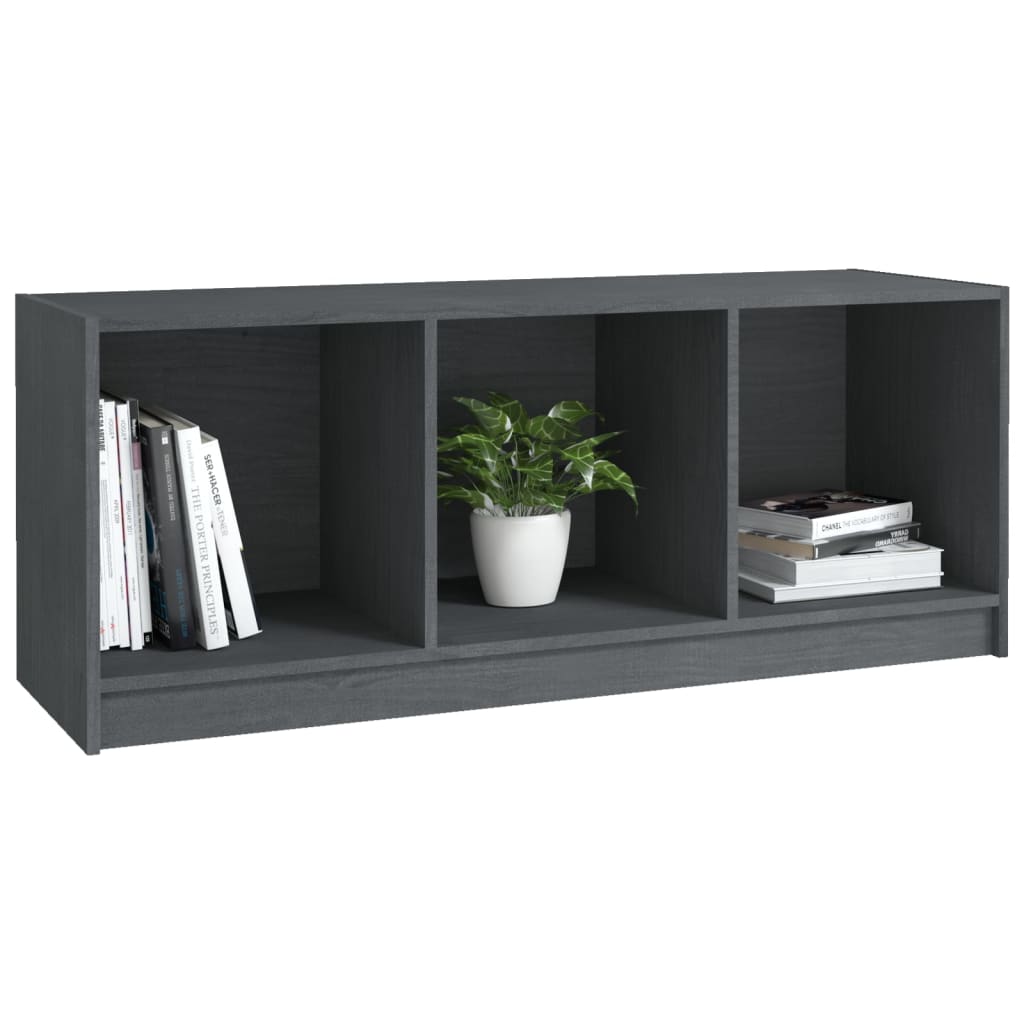 Tv-Benk Grå 104X33X41 Cm Heltre Furu