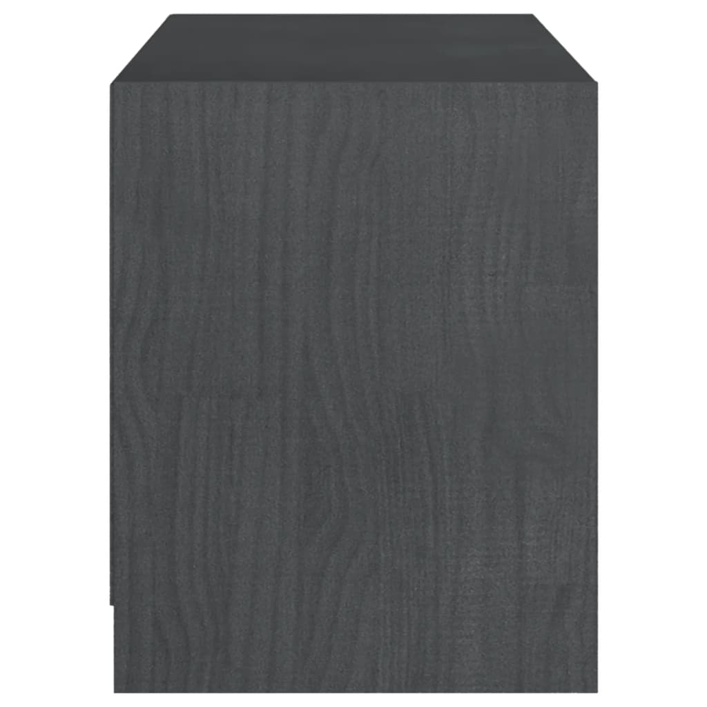 Tv-Benk Grå 104X33X41 Cm Heltre Furu