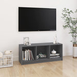 Tv-Benk Grå 104X33X41 Cm Heltre Furu