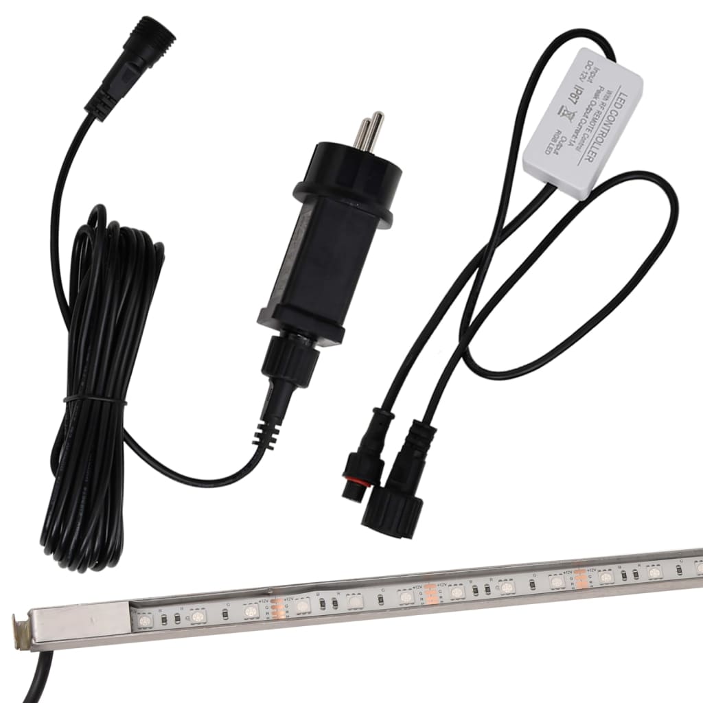 Vannfall Med Rgb Led Rustfritt Stål 90 Cm