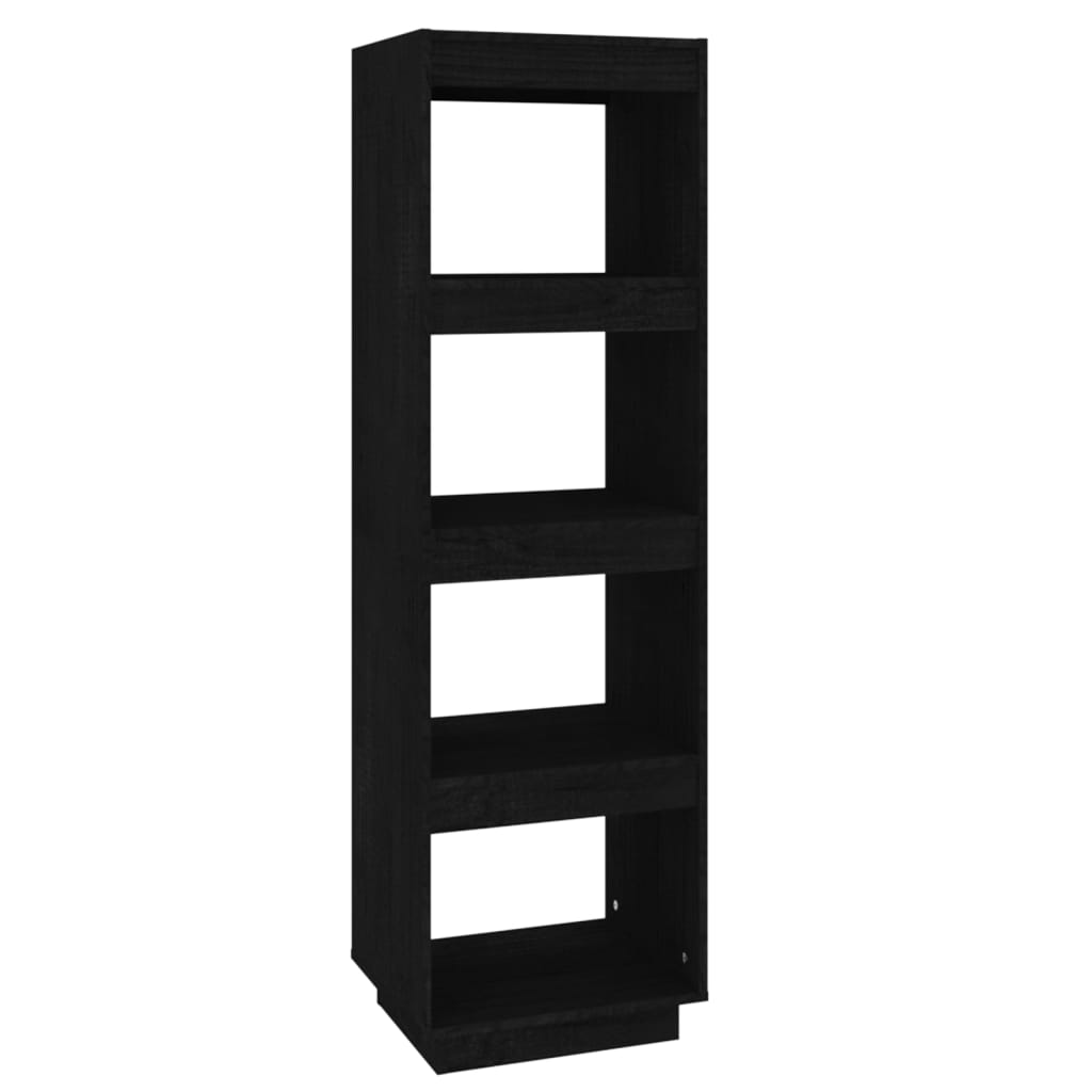 Bokhylle/Romdeler Svart 40X35X135 Cm Heltre Furu