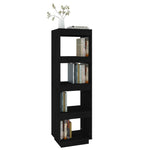 Bokhylle/Romdeler Svart 40X35X135 Cm Heltre Furu