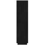 Bokhylle/Romdeler Svart 40X35X135 Cm Heltre Furu