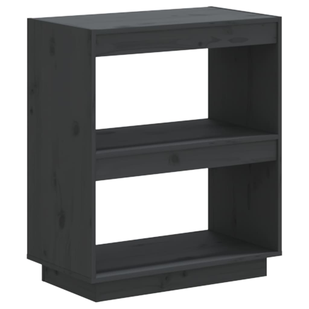 Bokhylle Grå 60X35X71 Cm Heltre Furu