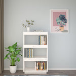 Bokhylle/Romdeler Hvit 60X35X103 Cm Heltre Furu