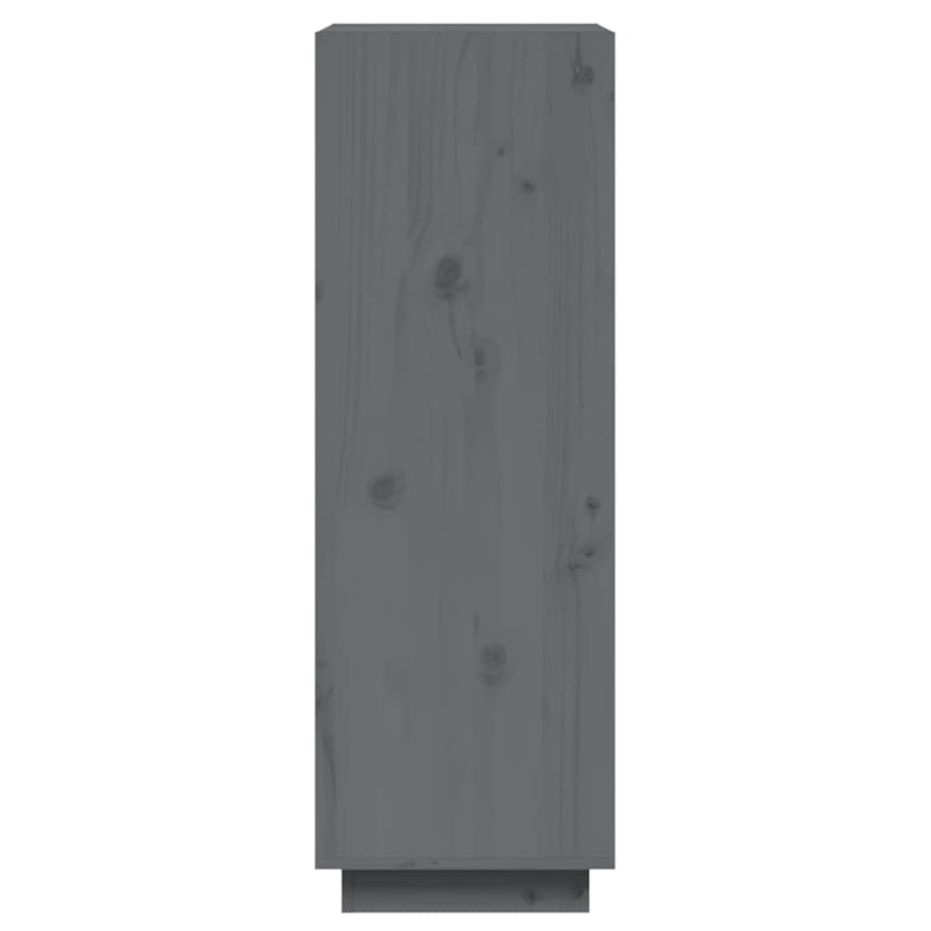 Bokhylle/Romdeler Grå 60X35X103 Cm Heltre Furu