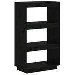 Bokhylle/Romdeler Svart 60X35X103 Cm Heltre Furu