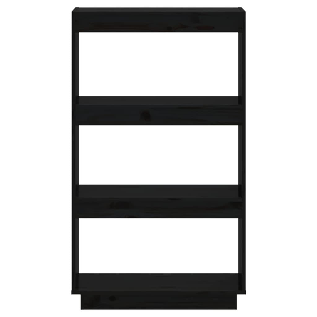 Bokhylle/Romdeler Svart 60X35X103 Cm Heltre Furu