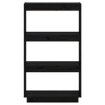 Bokhylle/Romdeler Svart 60X35X103 Cm Heltre Furu
