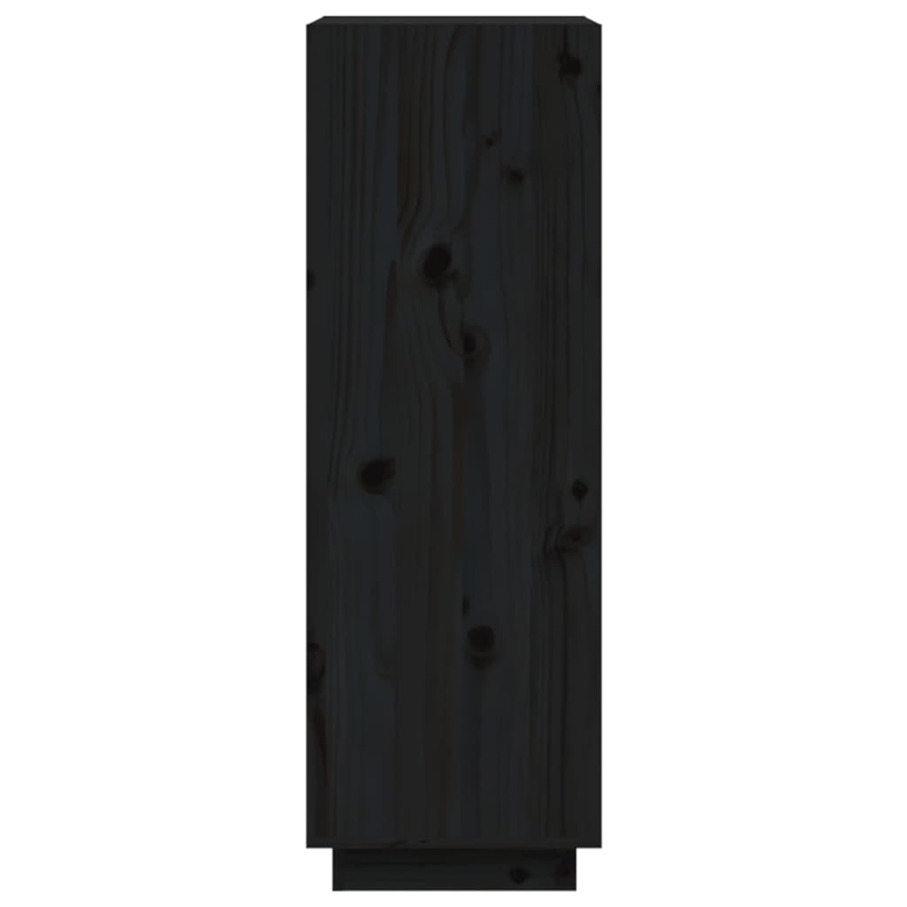 Bokhylle/Romdeler Svart 60X35X103 Cm Heltre Furu