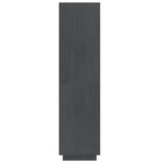 Bokhylle/Romdeler Grå 60X35X135 Cm Heltre Furu