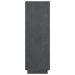 Bokhylle/Romdeler Grå 80X35X103 Cm Heltre Furu