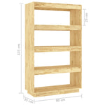 Bokhylle/Romdeler 80X35X135 Cm Heltre Furu