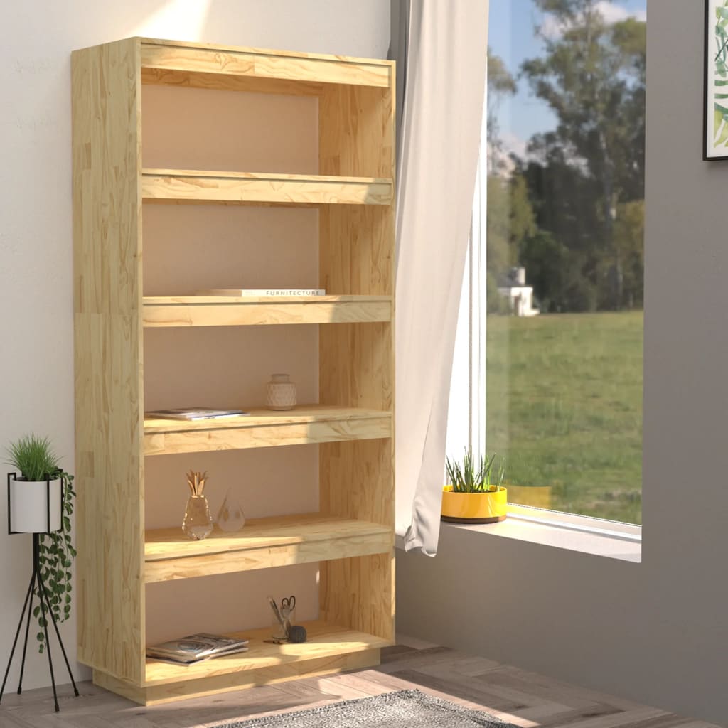 Bokhylle/Romdeler 80X35X167 Cm Heltre Furu
