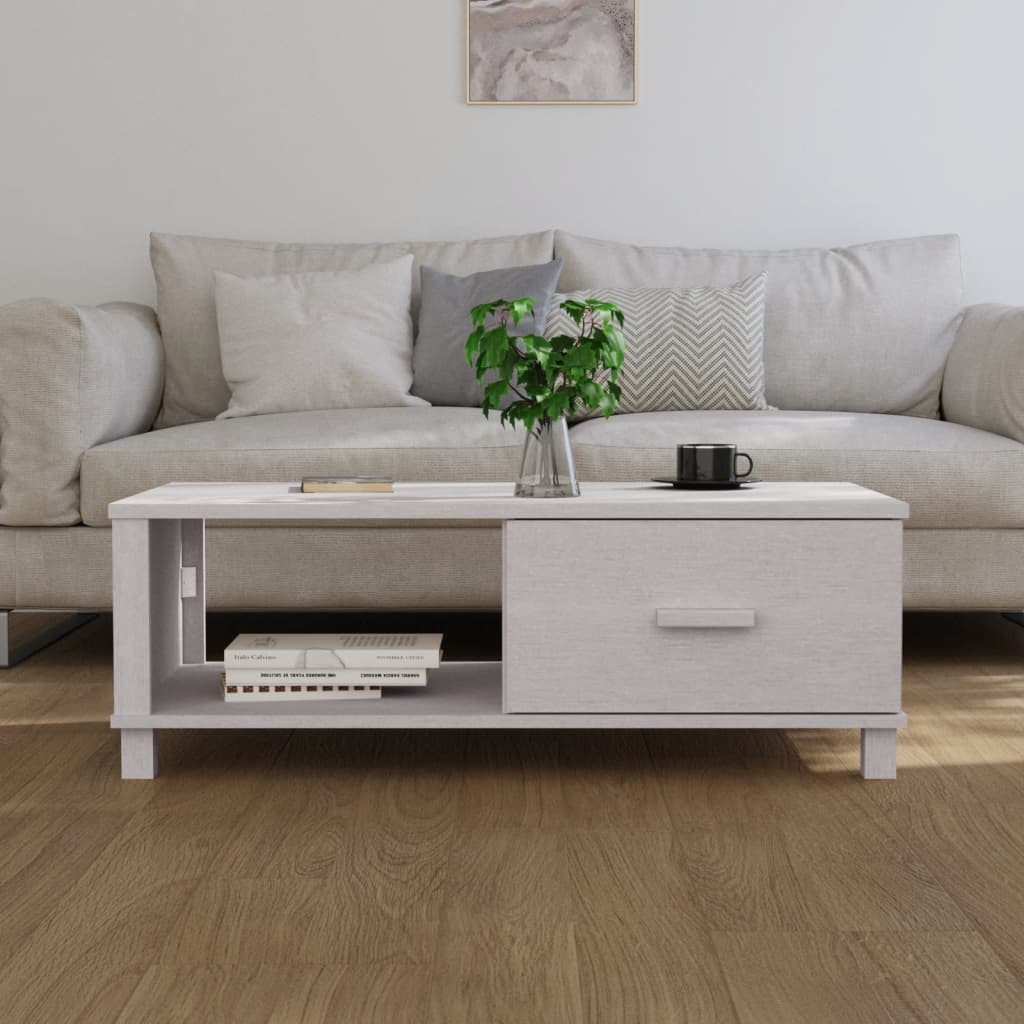 Salongbord Hamar Hvit 100X55X35 Cm Heltre Furu