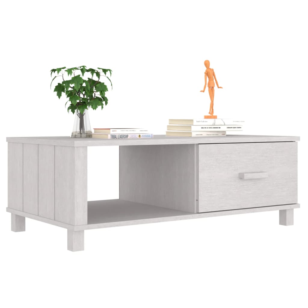 Salongbord Hamar Hvit 100X55X35 Cm Heltre Furu