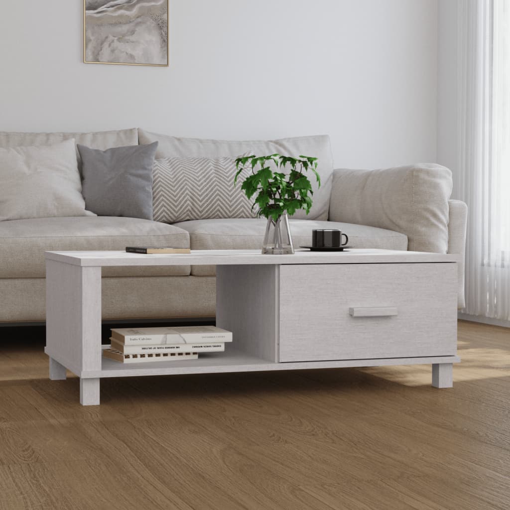Salongbord Hamar Hvit 100X55X35 Cm Heltre Furu
