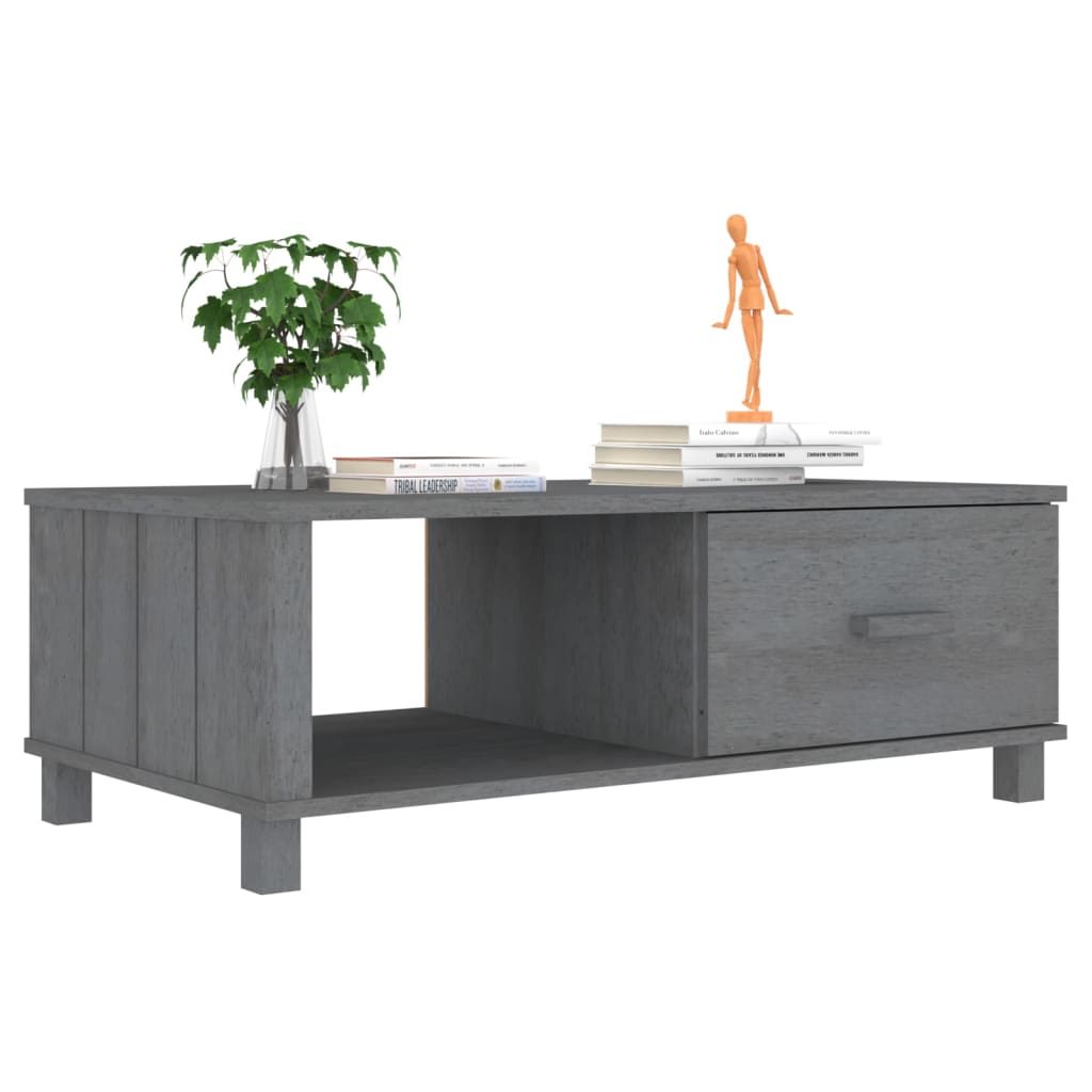 Salongbord Hamar Mørkegrå 100X55X35 Cm Heltre Furu