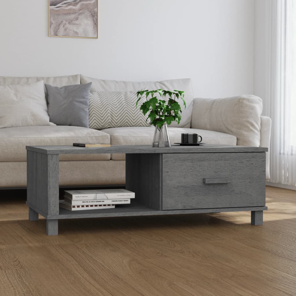Salongbord Hamar Mørkegrå 100X55X35 Cm Heltre Furu