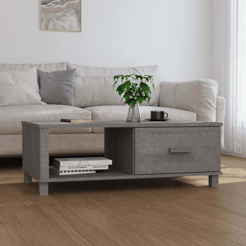 Salongbord Hamar Lysegrå 100X55X35 Cm Heltre Furu