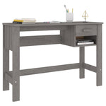 Skrivebord Hamar Lysegrå 110X40X75 Cm Heltre Furu