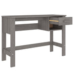 Skrivebord Hamar Lysegrå 110X40X75 Cm Heltre Furu