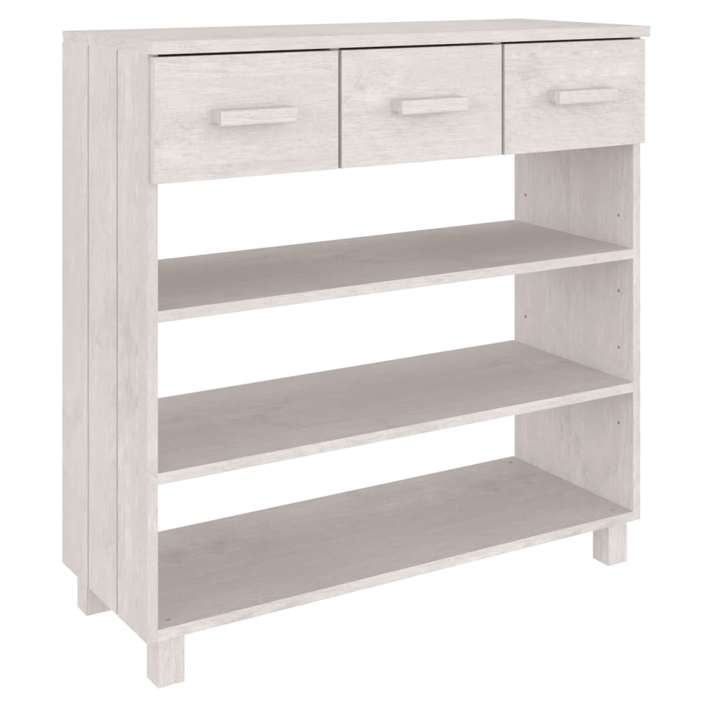 Salongbord Hamar Hvit 90X35X90 Cm Heltre Furu