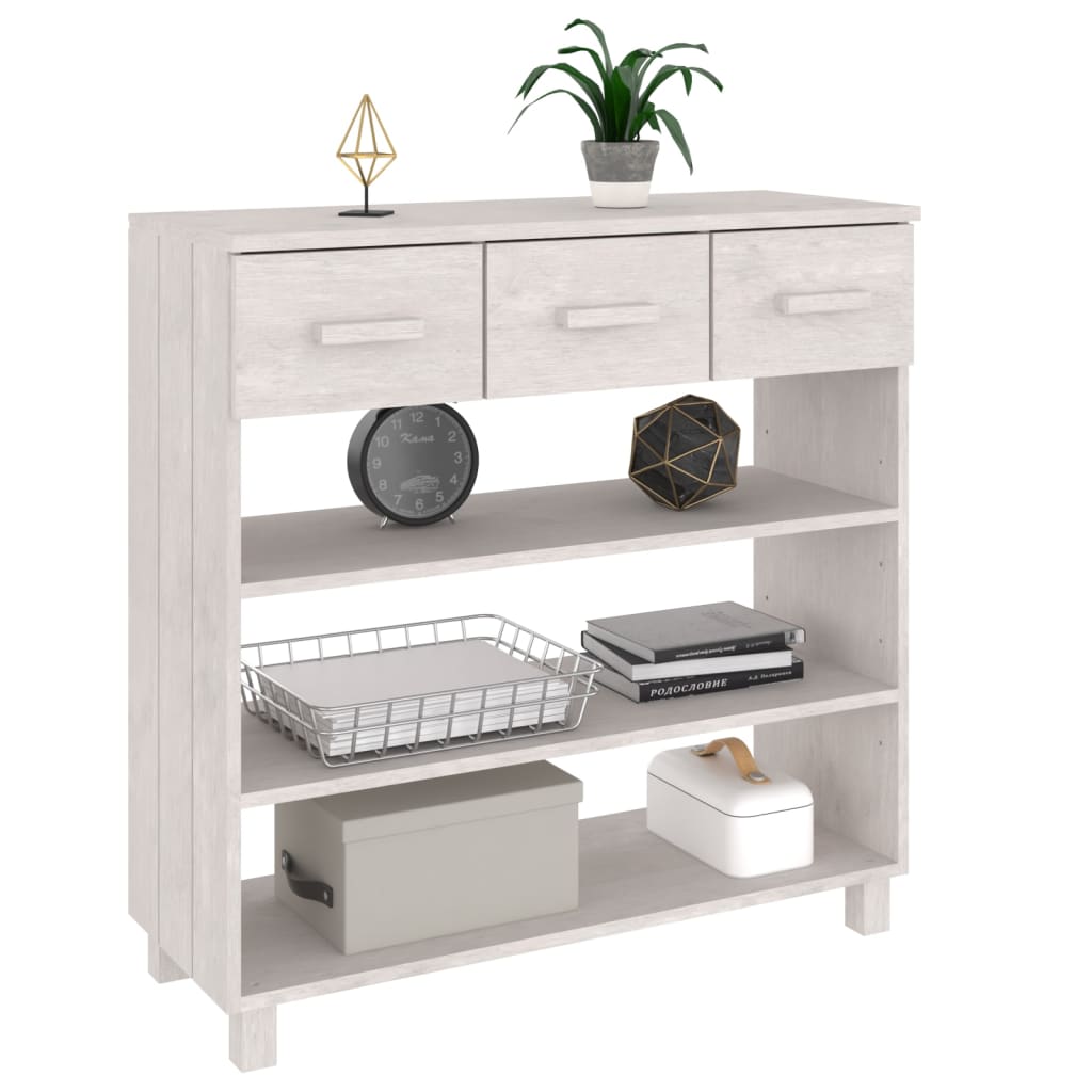 Salongbord Hamar Hvit 90X35X90 Cm Heltre Furu