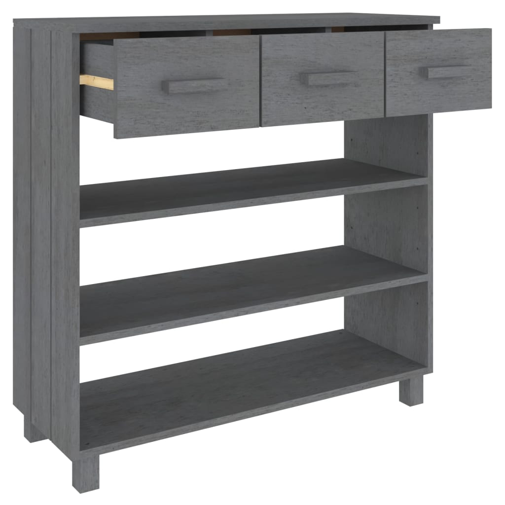 Konsollbord Hamar Mørkegrå 90X35X90 Cm Heltre Furu