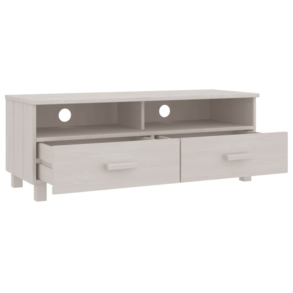 Tv-Benk Hamar Hvit 106X40X40 Cm Heltre Furu