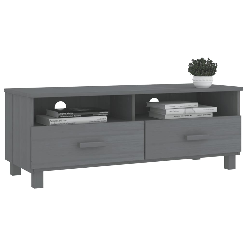Tv-Benk Hamar Mørkegrå 106X40X40 Cm Heltre Furu