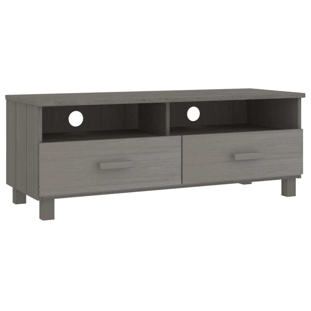Tv-Benk Hamar Lysegrå 106X40X40 Cm Heltre Furu