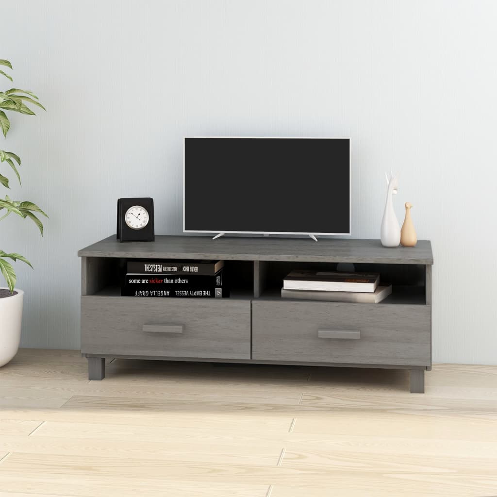 Tv-Benk Hamar Lysegrå 106X40X40 Cm Heltre Furu