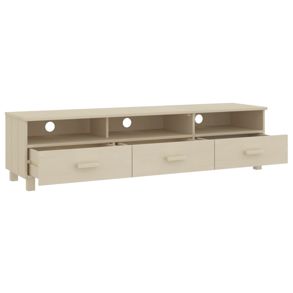 Tv-Benk Hamar Honningbrun 158X40X40 Cm Heltre Furu