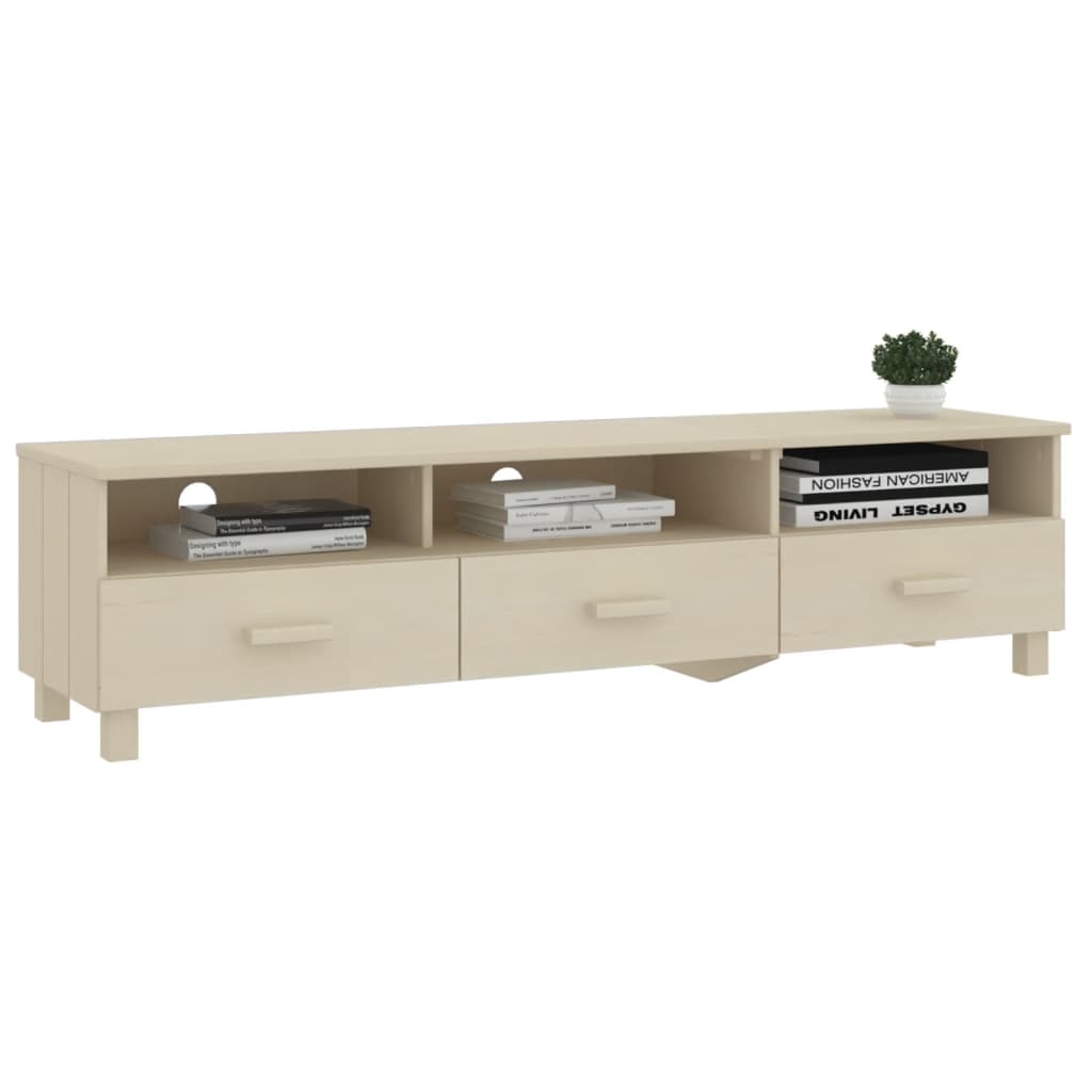 Tv-Benk Hamar Honningbrun 158X40X40 Cm Heltre Furu
