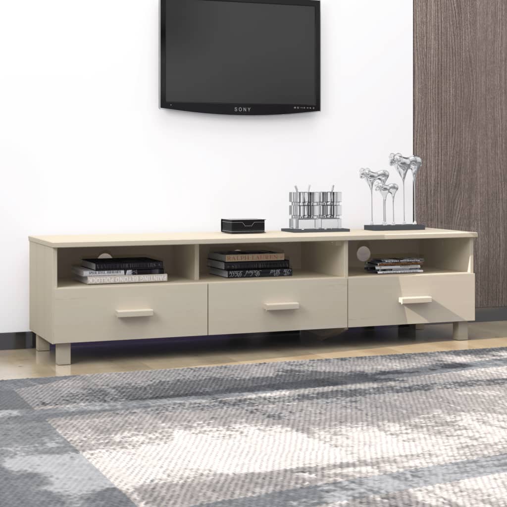 Tv-Benk Hamar Honningbrun 158X40X40 Cm Heltre Furu