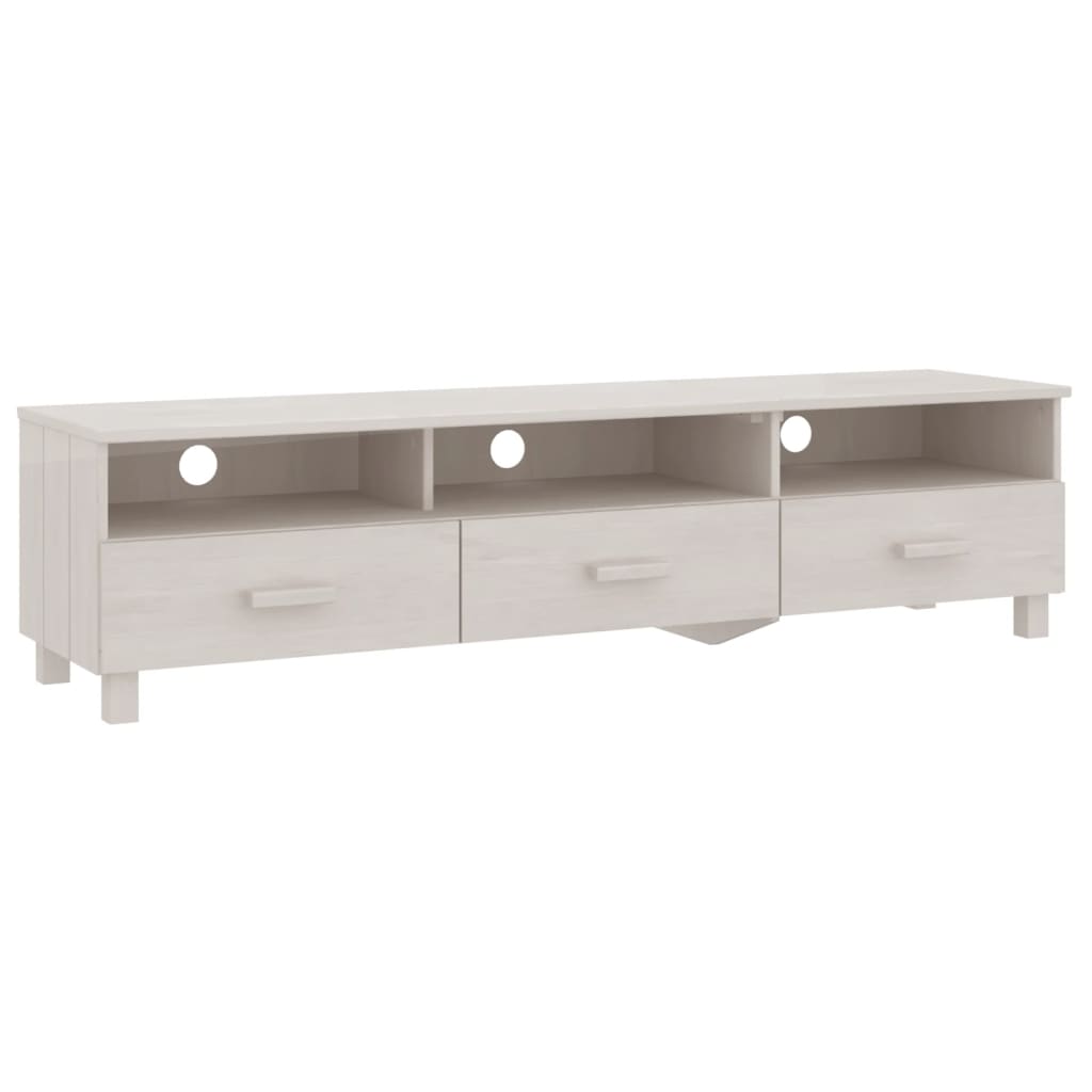 Tv-Benk Hamar Hvit 158X40X40 Cm Heltre Furu