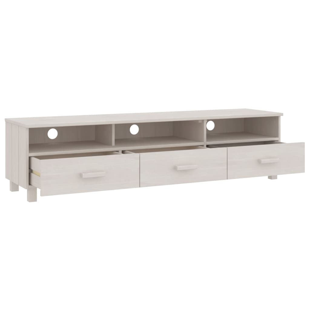 Tv-Benk Hamar Hvit 158X40X40 Cm Heltre Furu